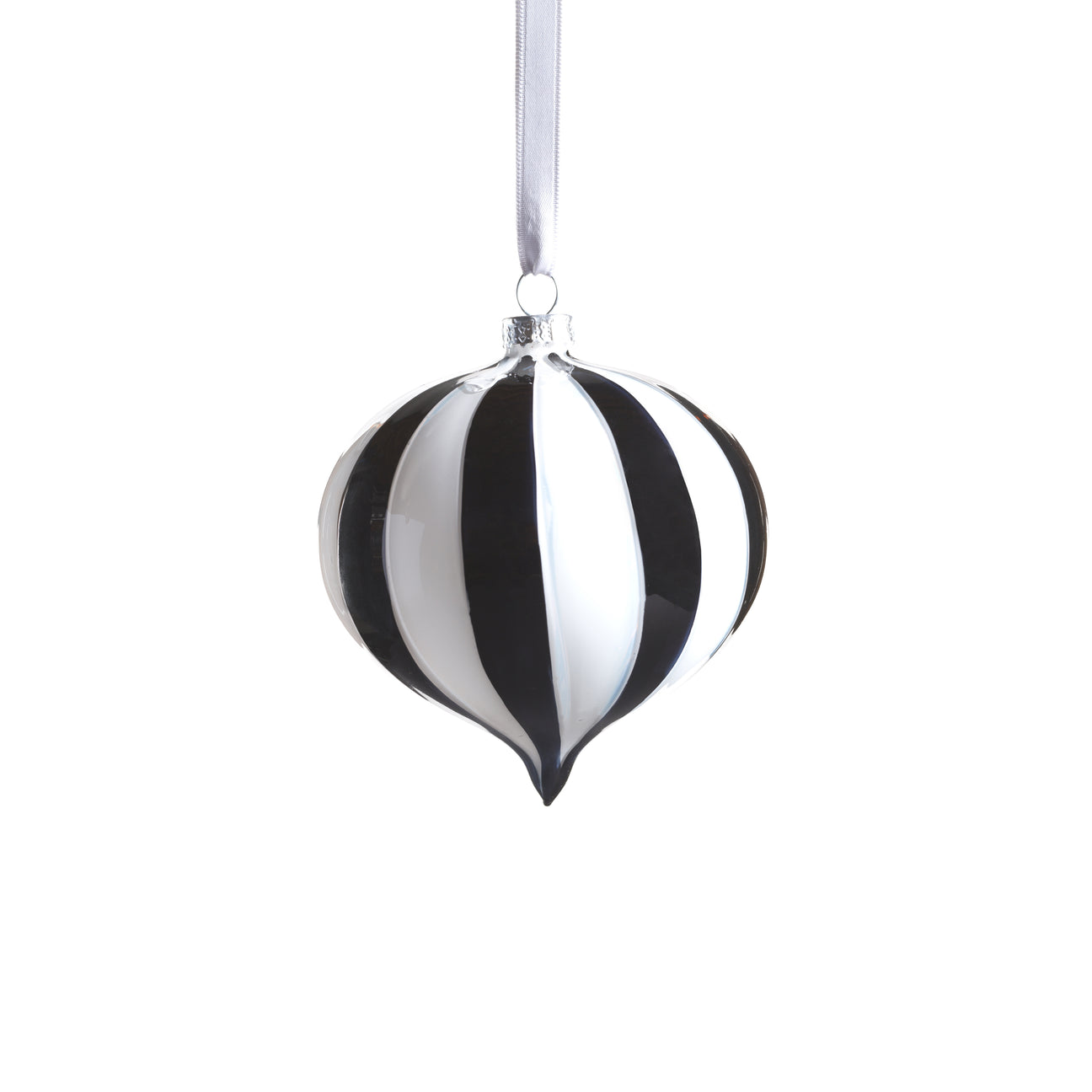 Twilight Stripe Glass Ornament - Set of 4 - Holiday Ornaments by Carlyle Avenue