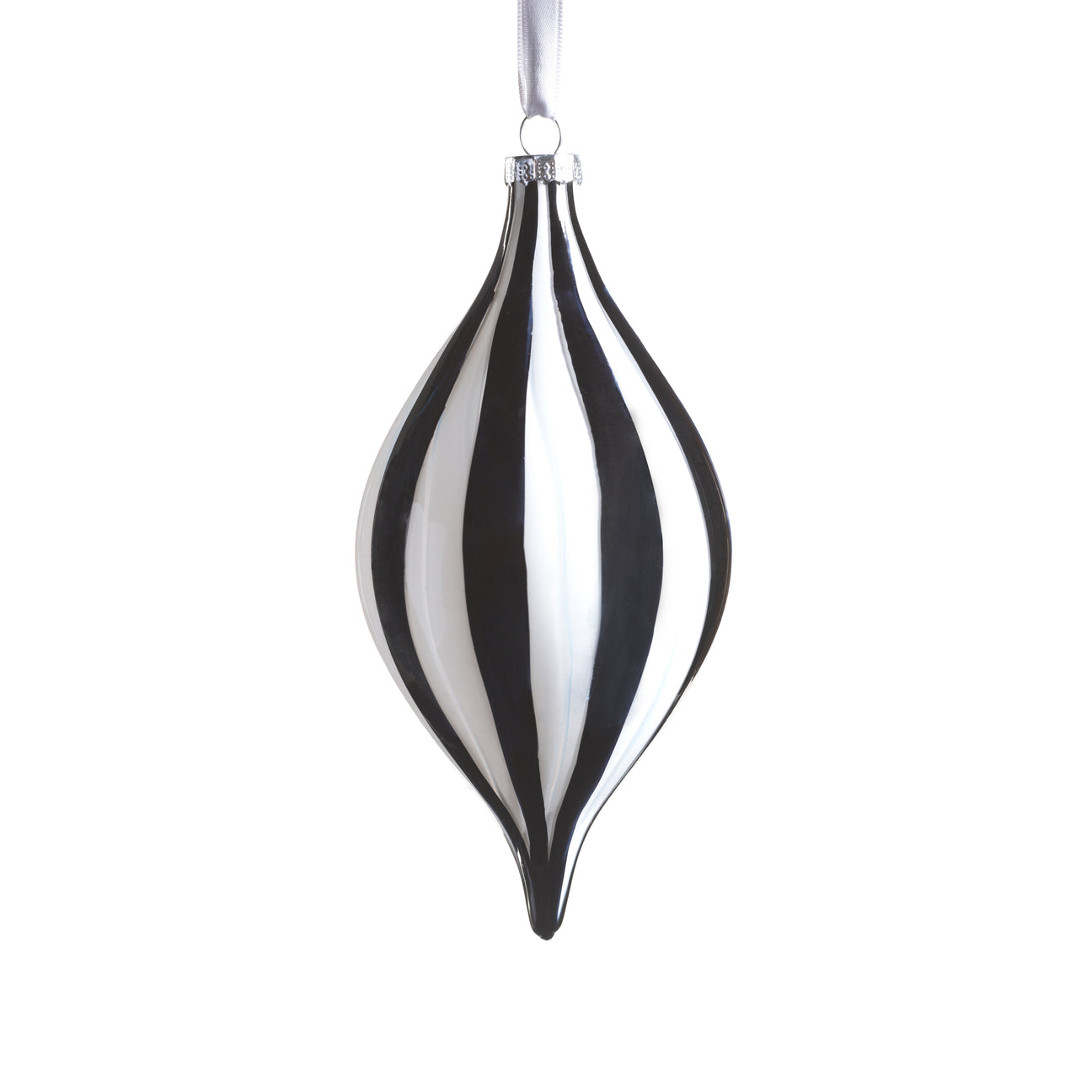 Twilight Stripe Glass Ornament - Set of 4 - Holiday Ornaments by Carlyle Avenue