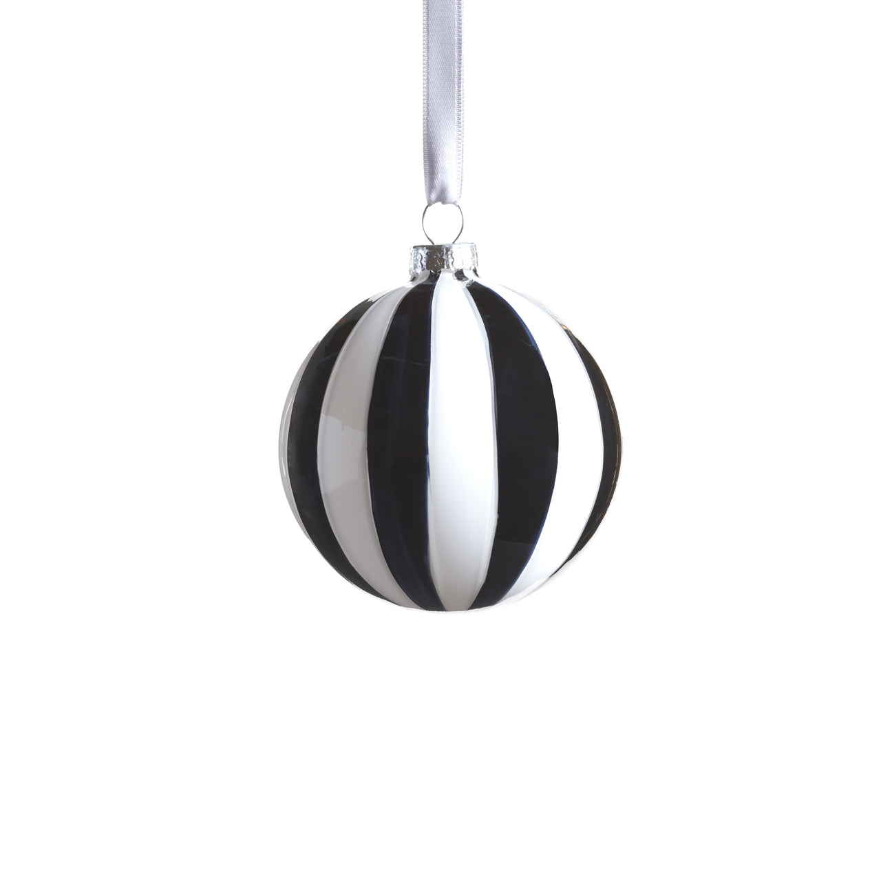 Twilight Stripe Glass Ornament - Set of 4 - Holiday Ornaments by Carlyle Avenue