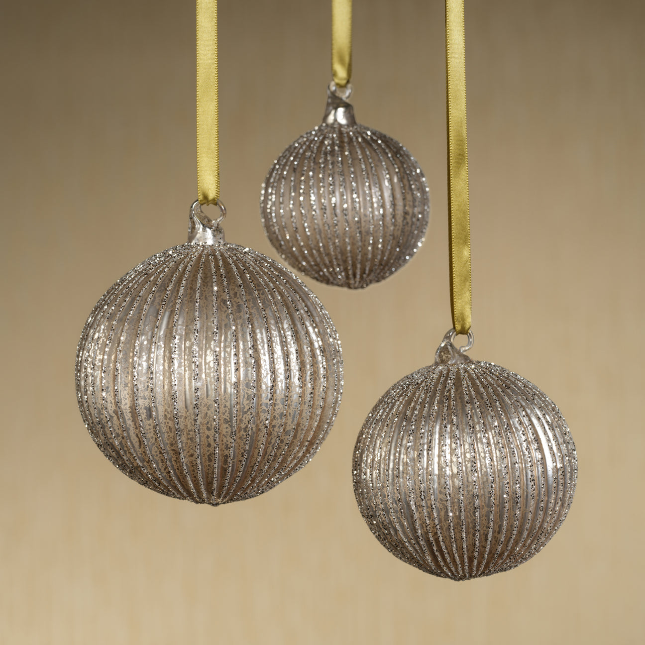 Shimmering Charm Glass Ornament - Gold - Ornaments by Carlyle Avenue