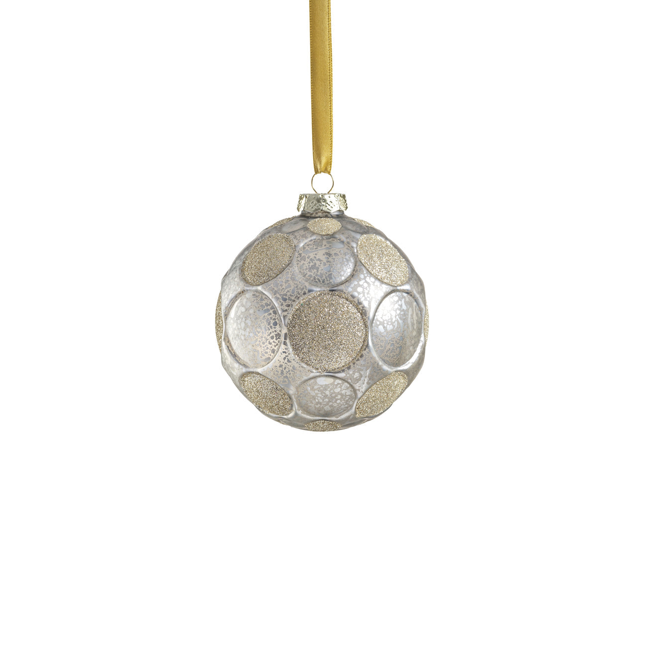 Matte Frosted Whisper Glass Ornament - Silver & Gold - Ornaments by Carlyle Avenue