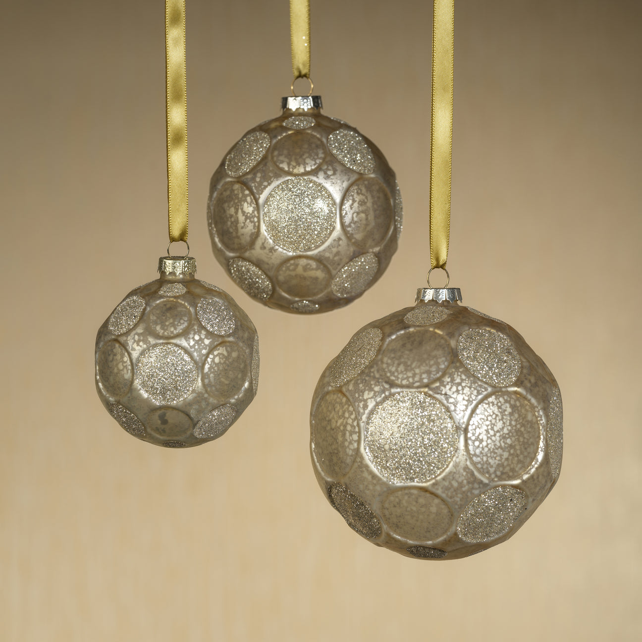 Matte Frosted Whisper Glass Ornament - Gold - Ornaments by Carlyle Avenue