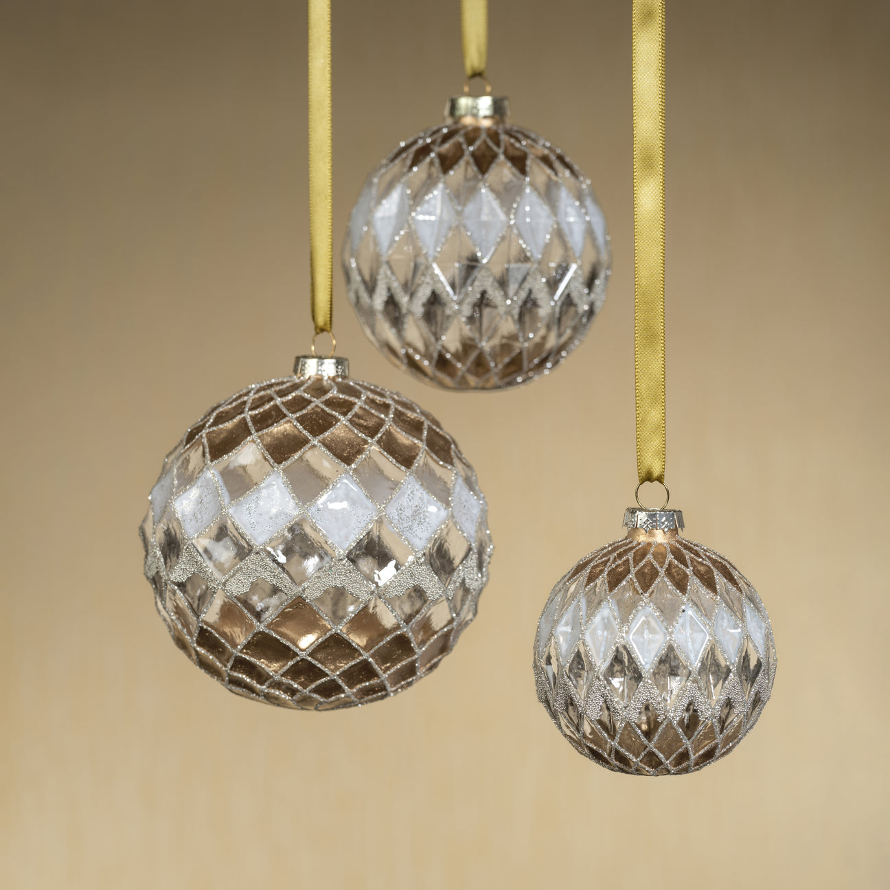 Celestial Harlequin Gold and Silver Ornament - Holiday Ornaments by Carlyle Avenue
