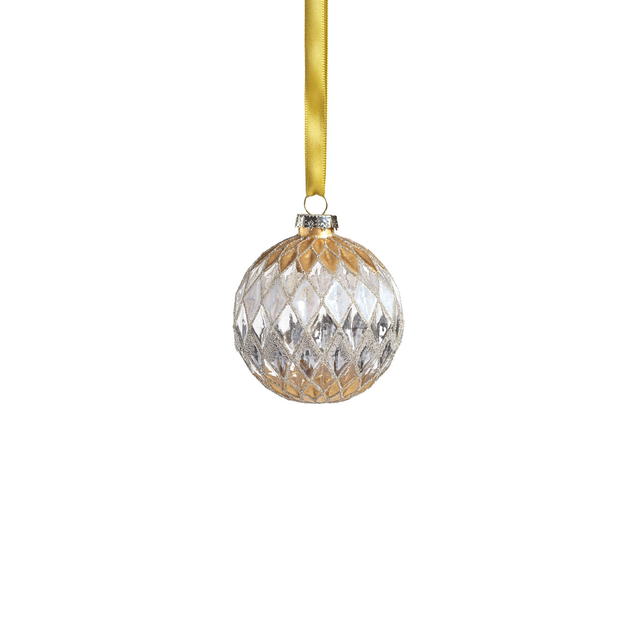 Celestial Harlequin Gold and Silver Ornament - Holiday Ornaments by Carlyle Avenue