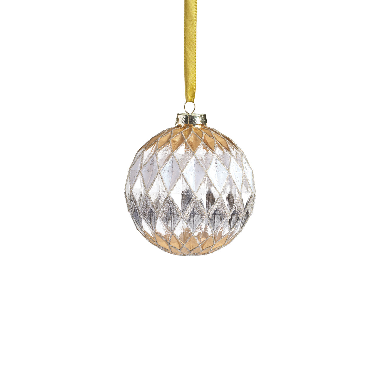 Celestial Harlequin Gold and Silver Ornament - Holiday Ornaments by Carlyle Avenue