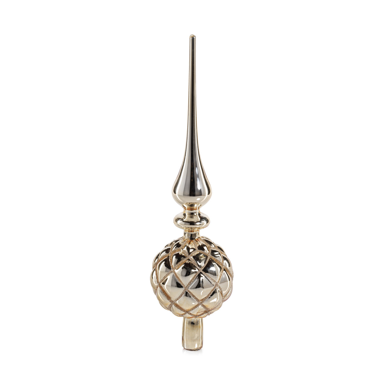 Dazzling Metallic Glass Tree Topper - Gold - Christmas Decor by Carlyle Avenue