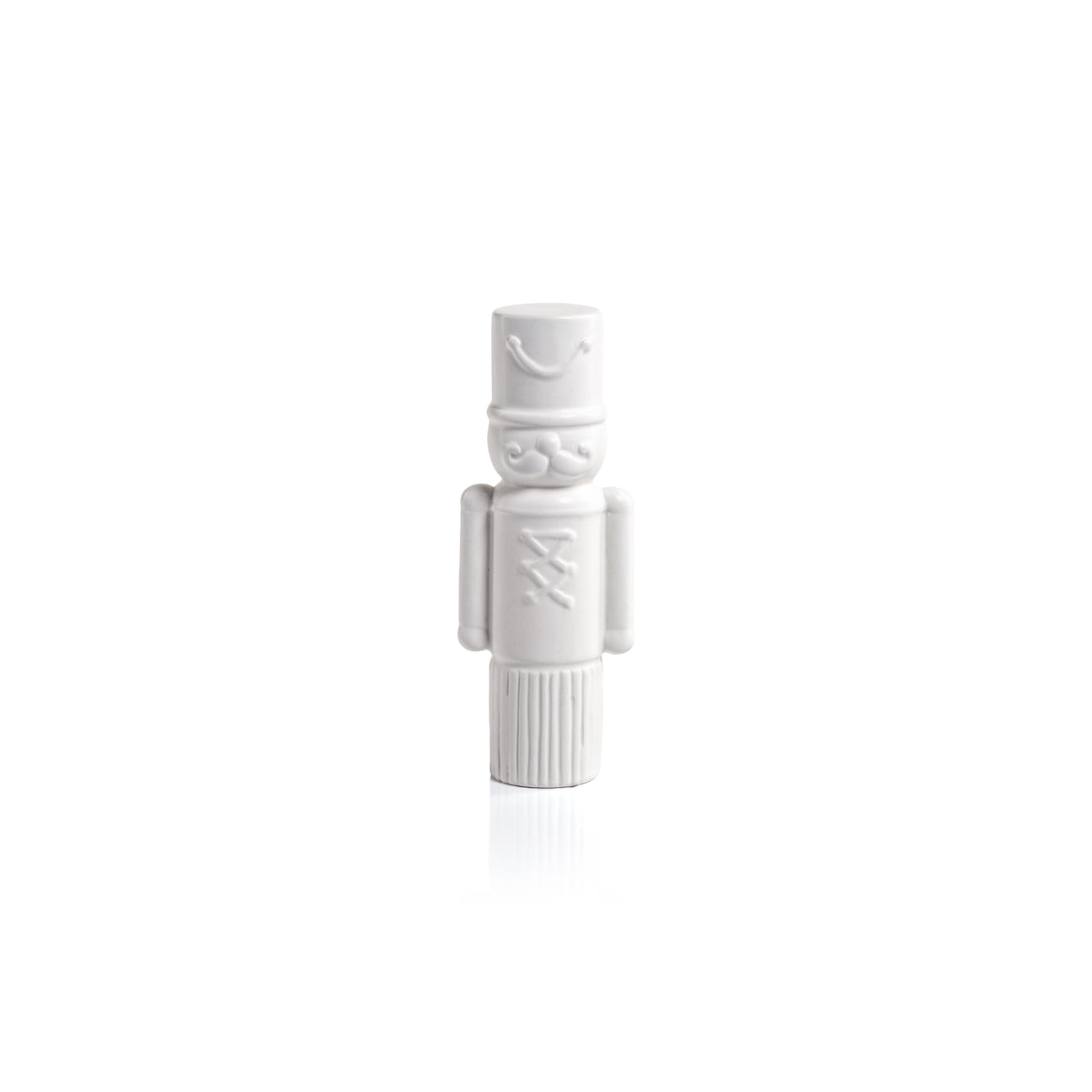 Decorative Ceramic Soldier - Matte White - Christmas Decor by Carlyle Avenue