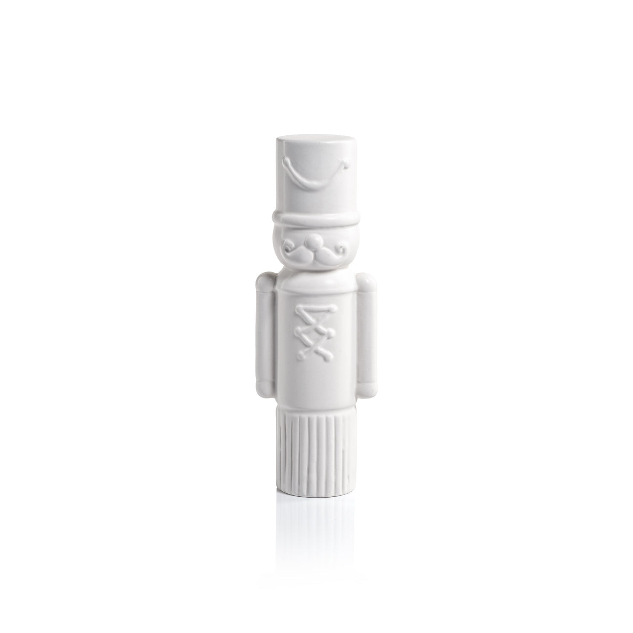 Decorative Ceramic Soldier - Matte White - Christmas Decor by Carlyle Avenue