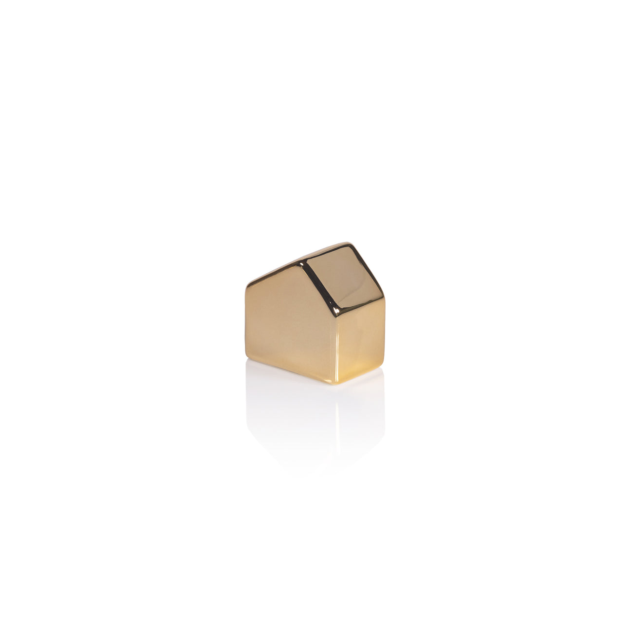 Decorative Ceramic House - Gold - Christmas Decor by Carlyle Avenue