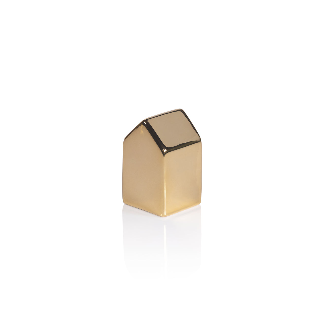 Decorative Ceramic House - Gold - Christmas Decor by Carlyle Avenue