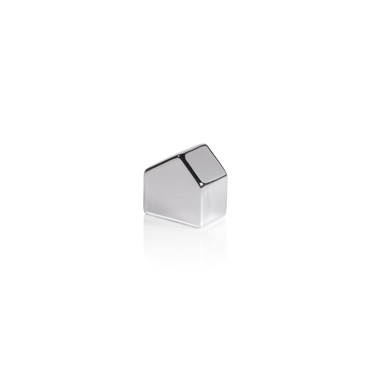 Decorative Ceramic House - Silver - Christmas Decor by Carlyle Avenue
