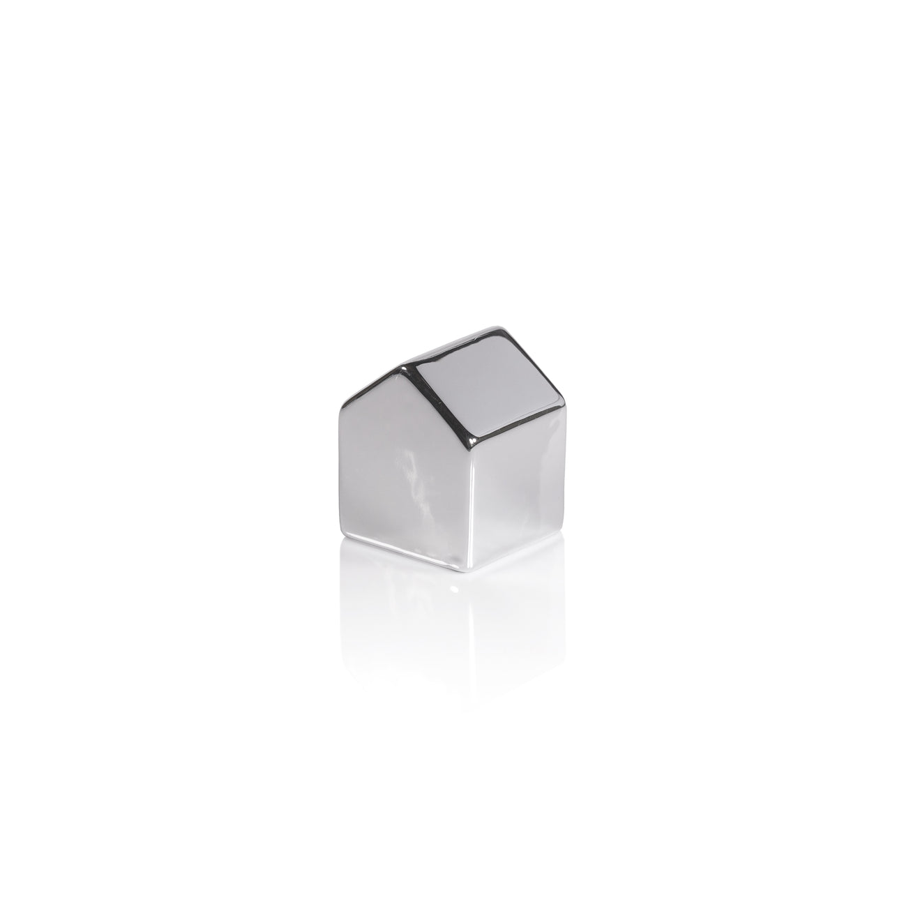 Decorative Ceramic House - Silver - Christmas Decor by Carlyle Avenue