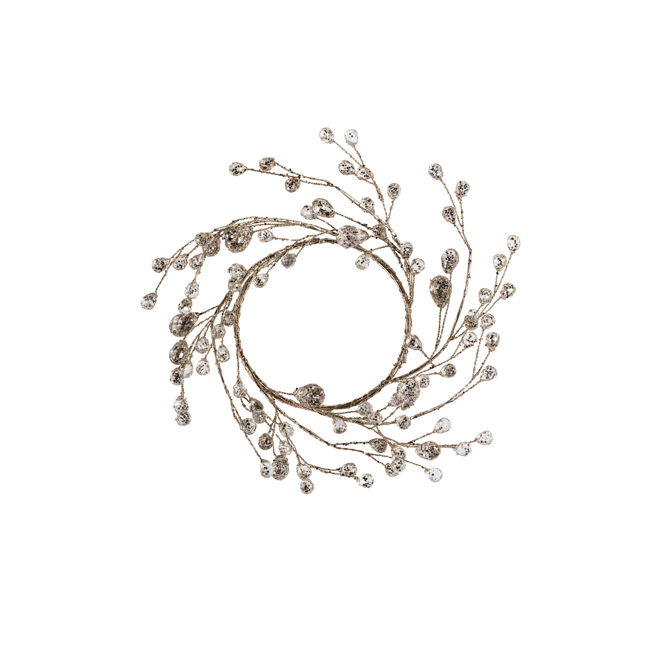 Beaded Glass Berry Wreath - Christmas Decor by Carlyle Avenue
