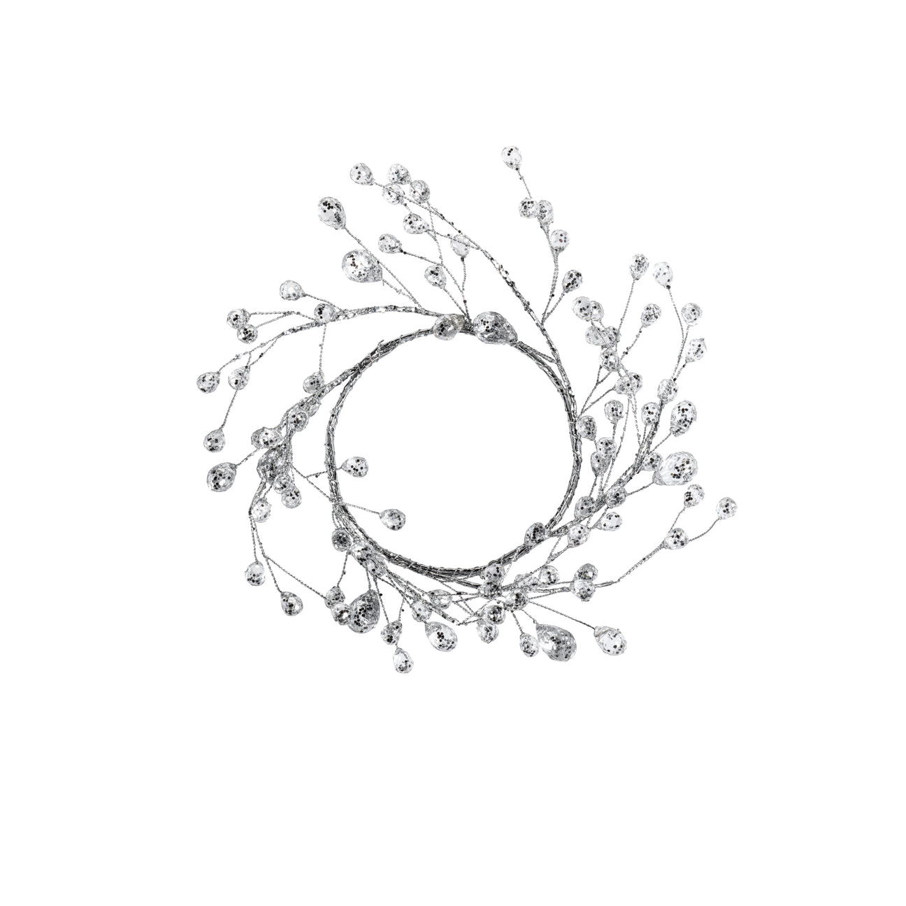 Beaded Glass Berry Wreath - Christmas Decor by Carlyle Avenue