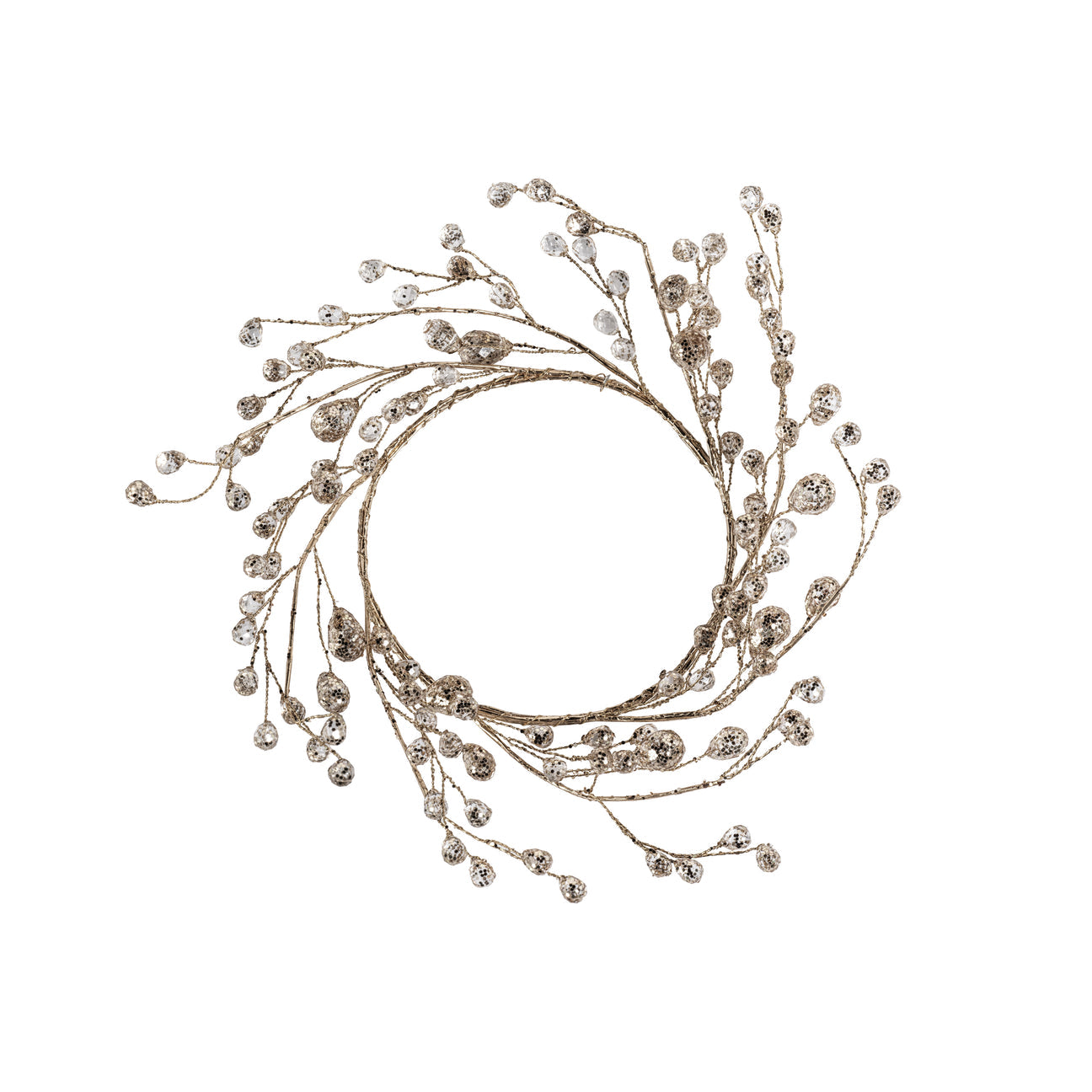 Beaded Glass Berry Wreath - Christmas Decor by Carlyle Avenue