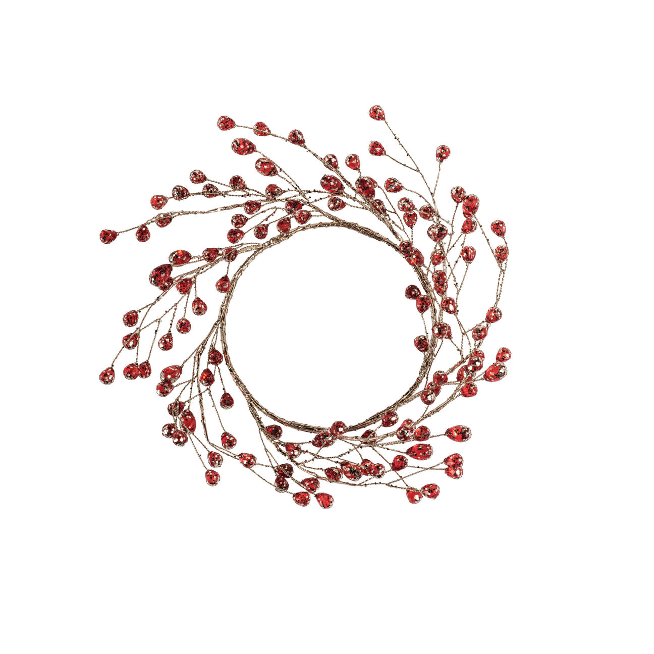 Beaded Glass Berry Wreath - Christmas Decor by Carlyle Avenue