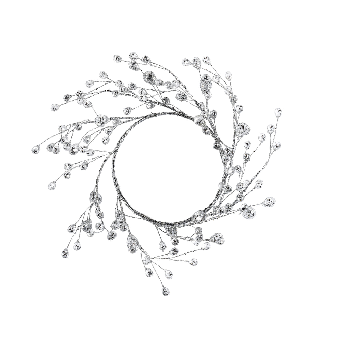 Beaded Glass Berry Wreath - Christmas Decor by Carlyle Avenue