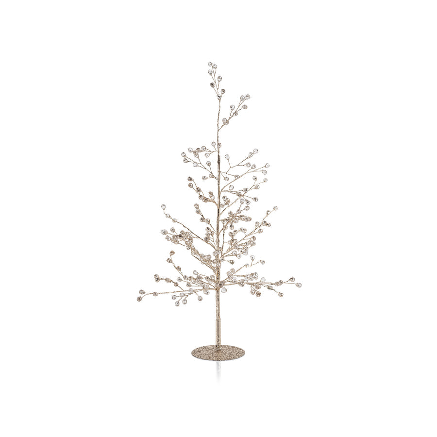Beaded Glass Berry Tree - Clear and Gold - Christmas Trees by Carlyle Avenue