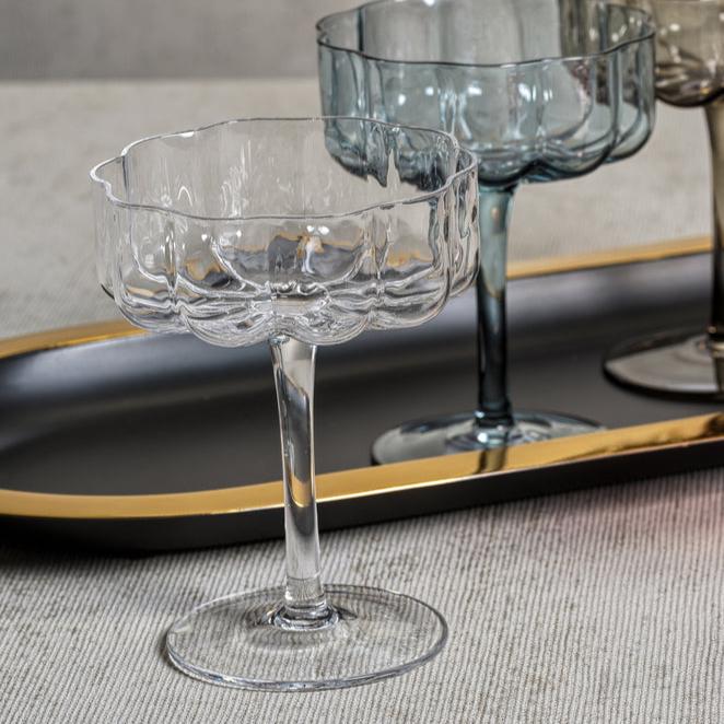 Rocco Handblown Coupe - Clear (Single) - Drinkware Sets by Carlyle Avenue