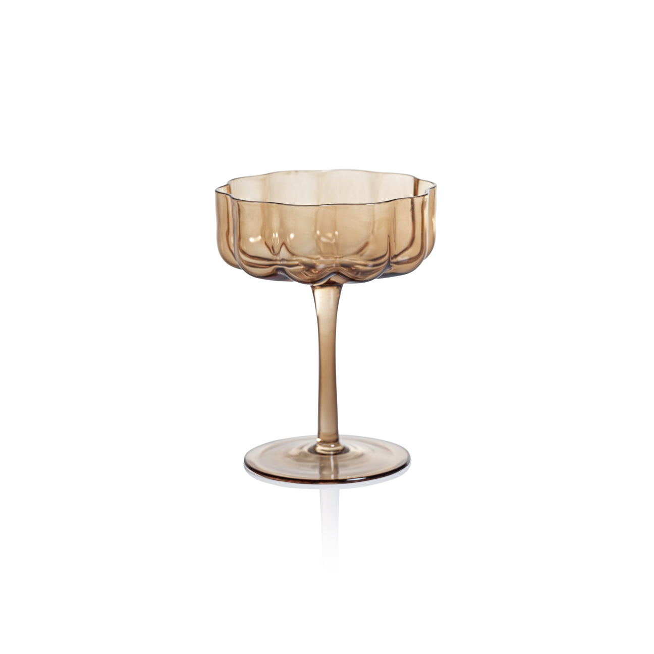 Rocco Handblown Coupe - Amber (Single) - Drinkware Sets by Carlyle Avenue