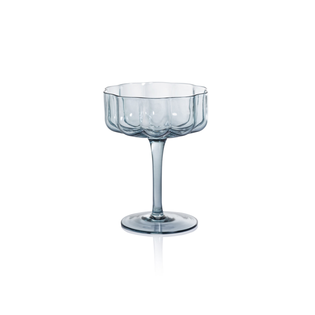 Rocco Handblown Coupe - Blue - Set of 4 - Drinkware Sets by Carlyle Avenue