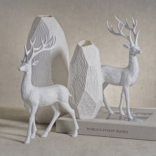 All White Decorative Deer (Single) - Christmas Decor by Carlyle Avenue
