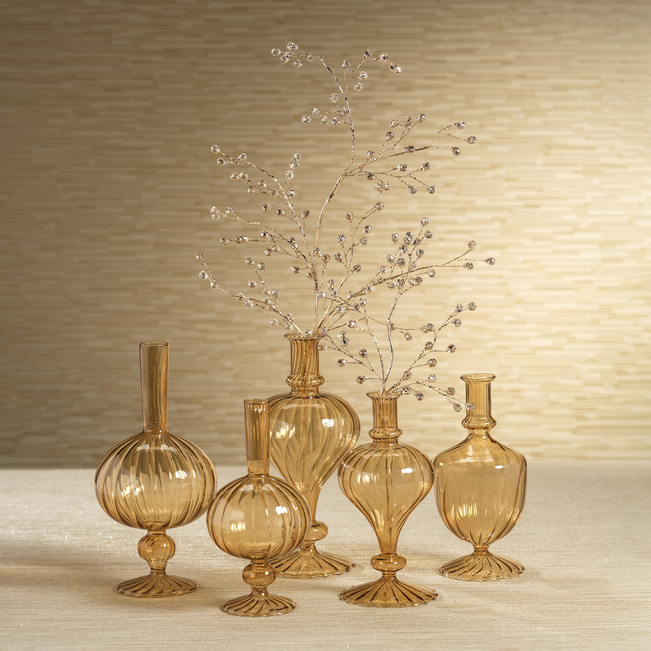 Venetian Spiral Vase - Light Amber - Vases by Carlyle Avenue
