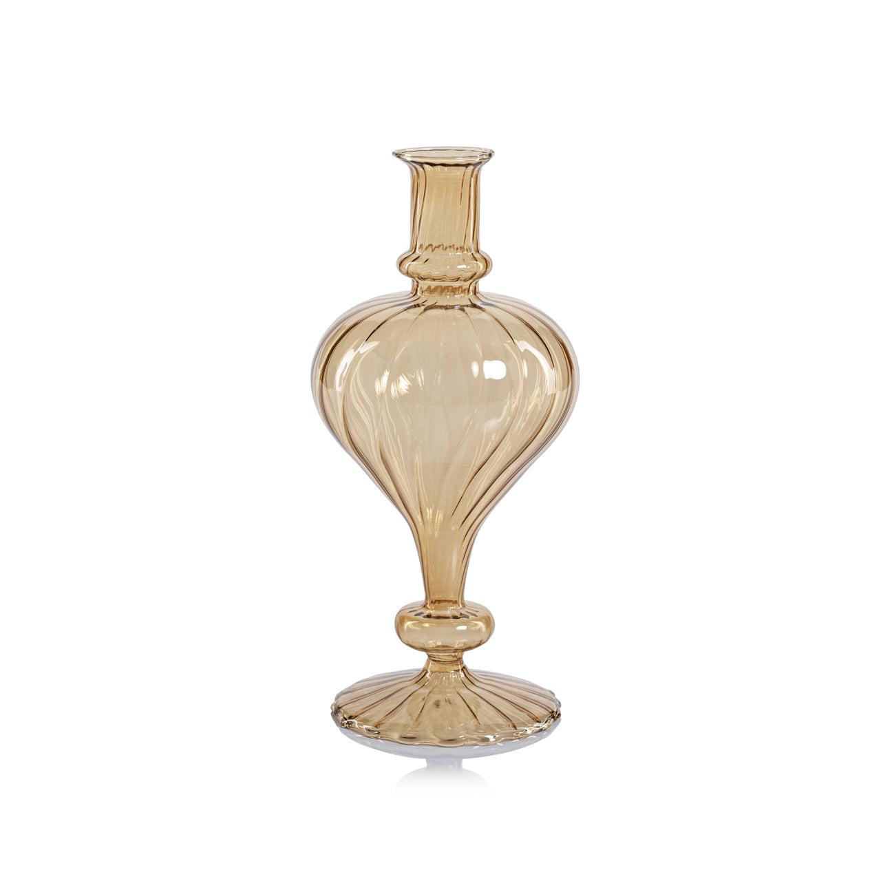 Venetian Spiral Vase - Light Amber - Vases by Carlyle Avenue