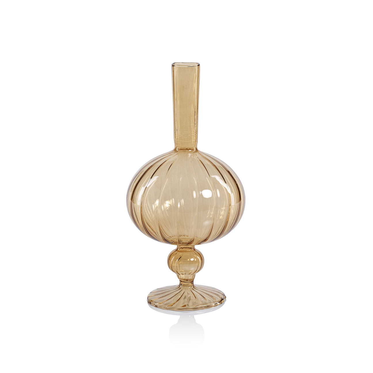 Venetian Spiral Vase - Light Amber - Vases by Carlyle Avenue