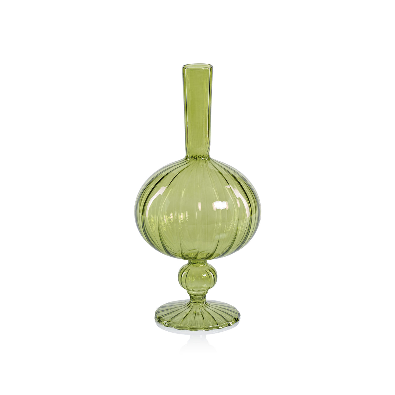 Venetian Spiral Vase - Green - Vases by Carlyle Avenue