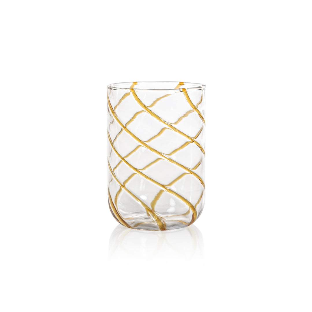 Swirl Design Glass Tumbler - Set of 4 - Drinkware Sets by Carlyle Avenue