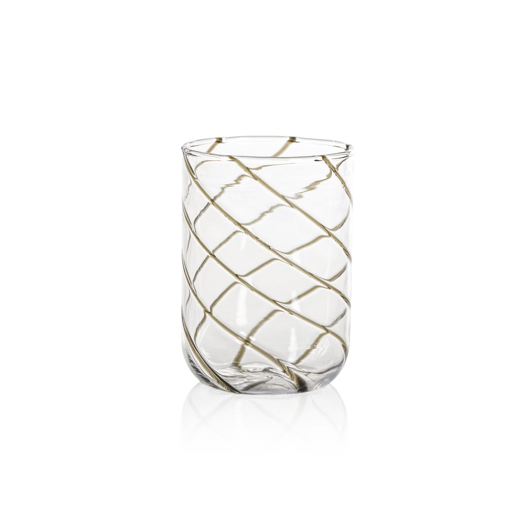 Swirl Design Glass Tumbler - Set of 4 - Drinkware Sets by Carlyle Avenue