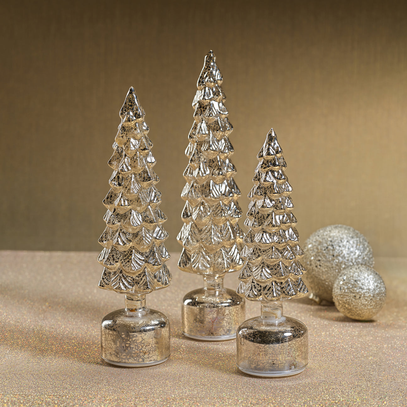 Mountain Pine Rotating LED Tree - Antique Silver - Christmas Trees by Carlyle Avenue