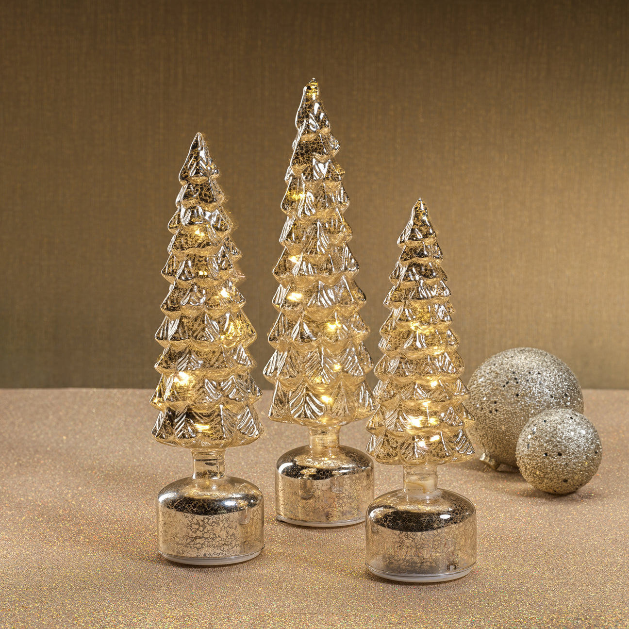Mountain Pine Rotating LED Tree - Antique Silver - Christmas Trees by Carlyle Avenue
