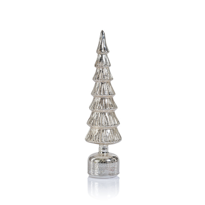 Alpine Rotating LED Tree - Antique Silver - Christmas Decor by Carlyle Avenue