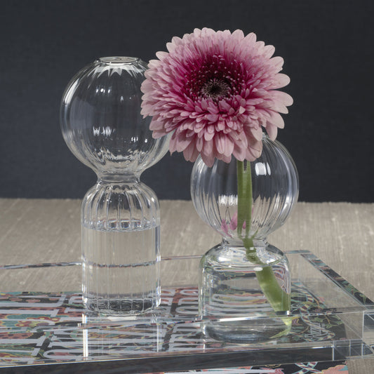 Ritz Single Stem Glass Vase - Clear - Vases by Carlyle Avenue