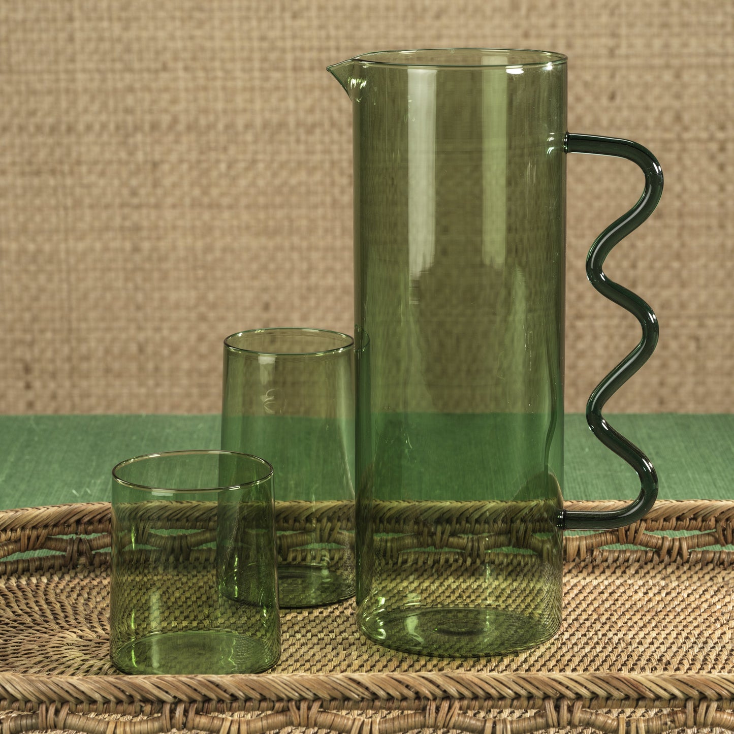 Costa De Sol Pitcher - Green - Drinkware by Carlyle Avenue