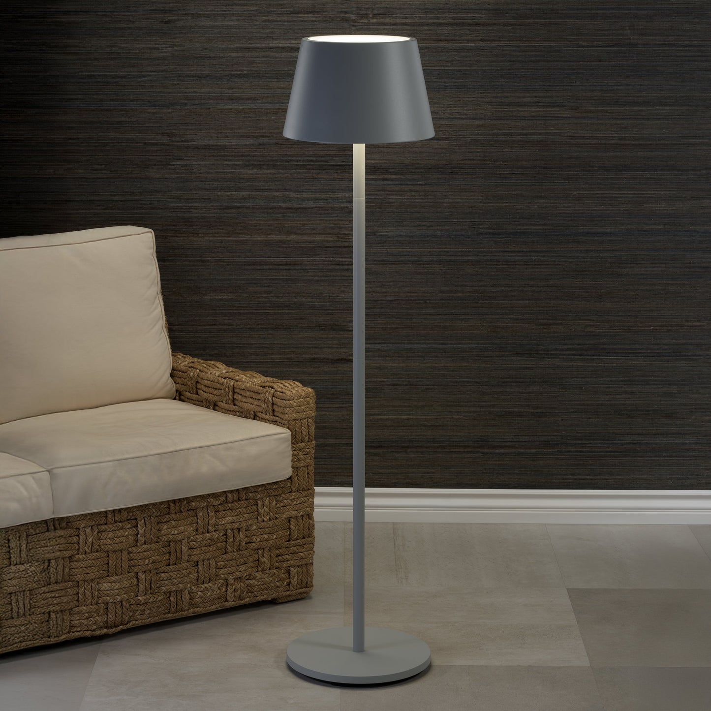 MALIBU Rechargeable Floor Light - Light Gray - Lighting by Carlyle Avenue
