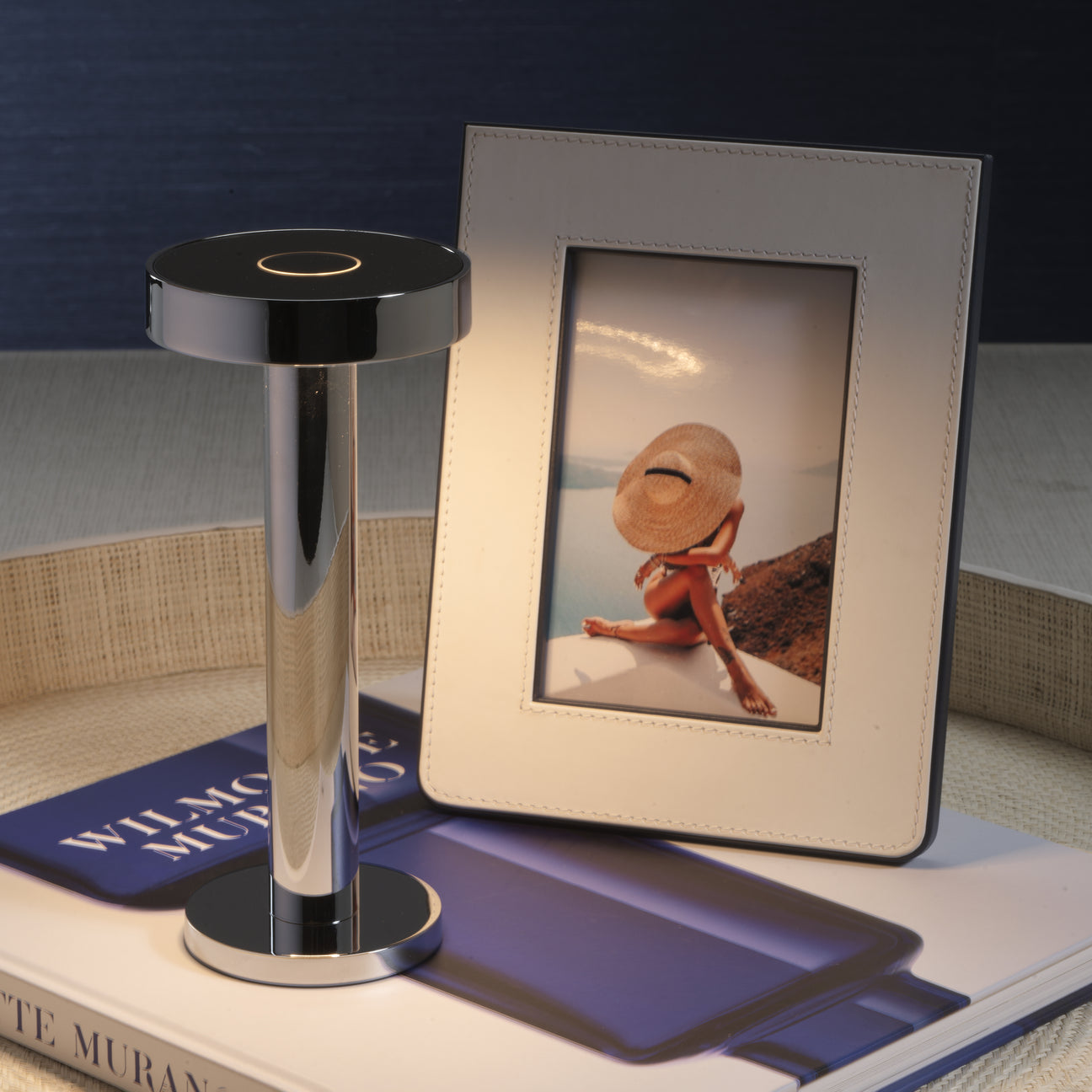 ROMA Rechargeable Table Light - Polished Chrome - by Carlyle Avenue