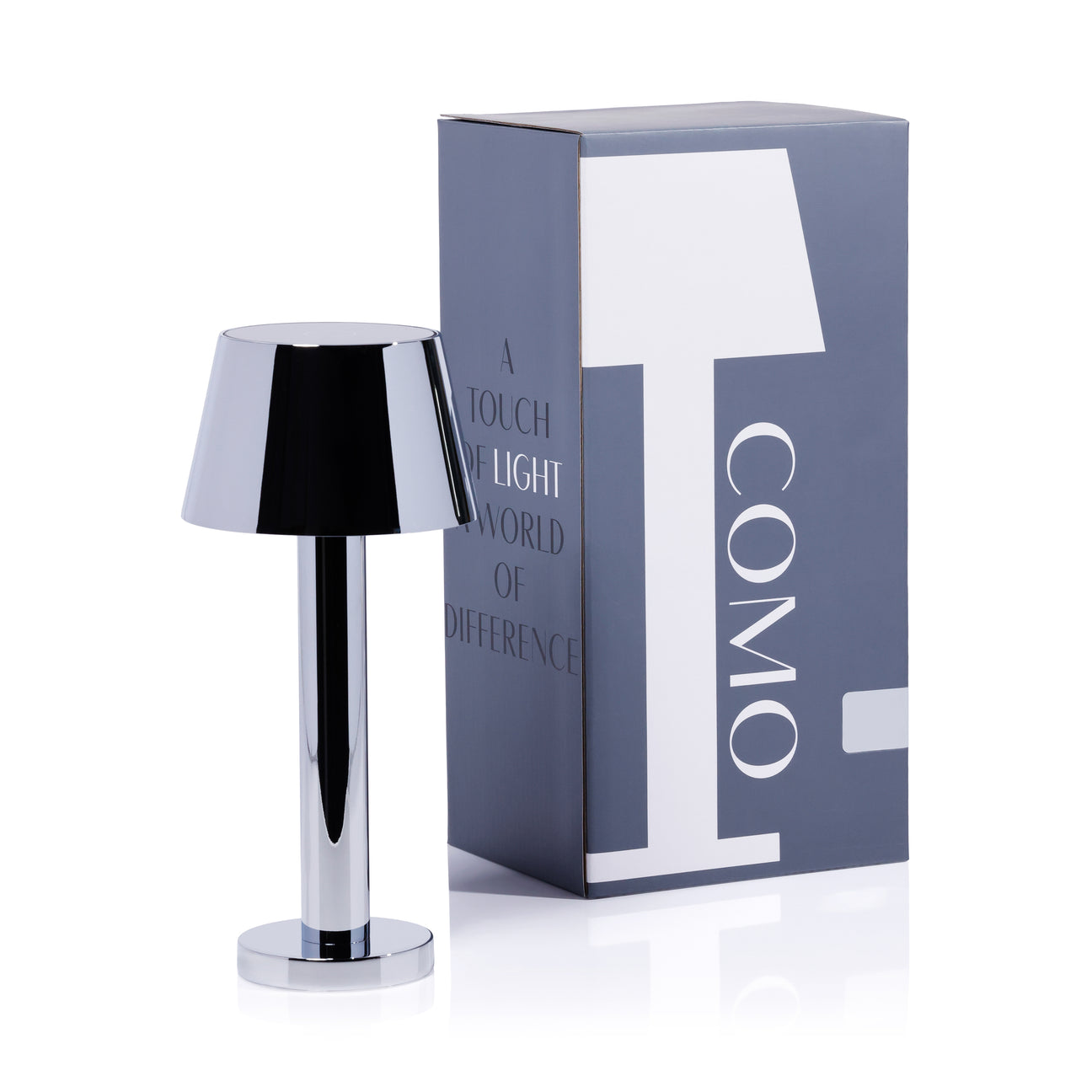 COMO Rechargeable Table Light - Polished Chrome