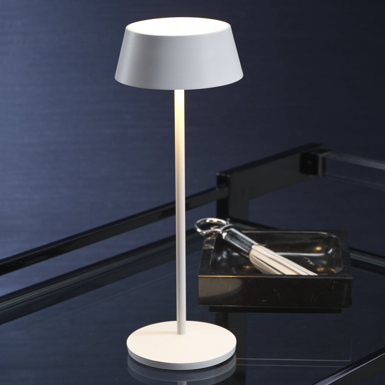 ANDRIA Rechargeable Table Light - Matte White - by Carlyle Avenue