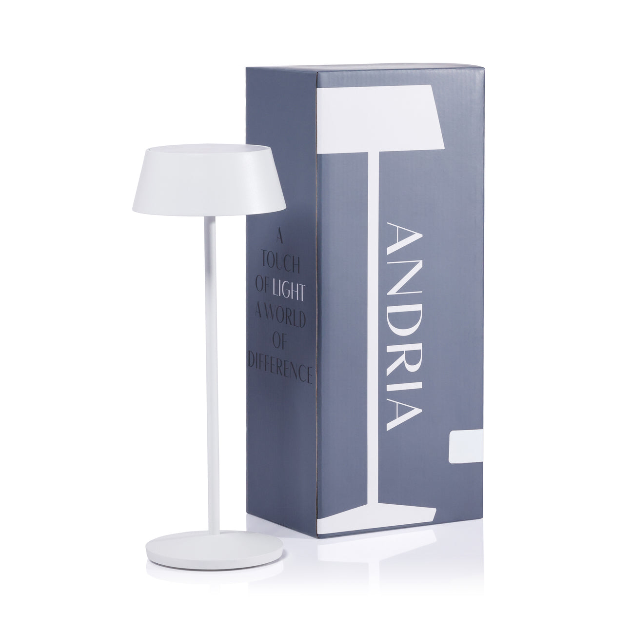 ANDRIA Rechargeable Table Light - Matte White - by Carlyle Avenue