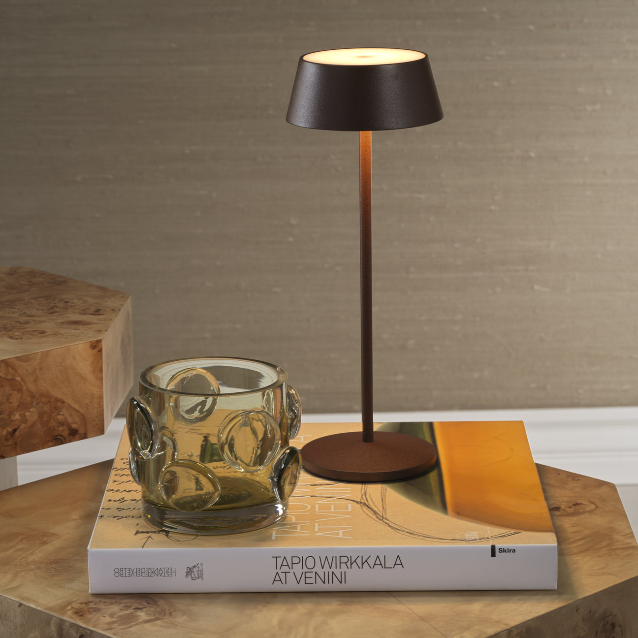 ANDRIA Rechargeable Table Light - Rust - by Carlyle Avenue