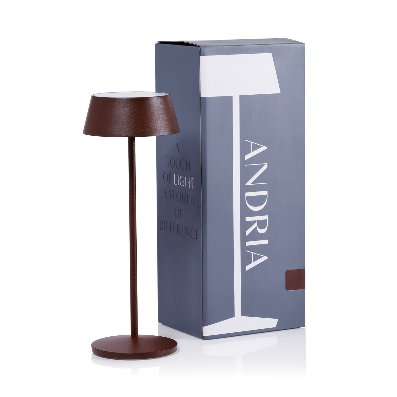 ANDRIA Rechargeable Table Light - Rust - by Carlyle Avenue
