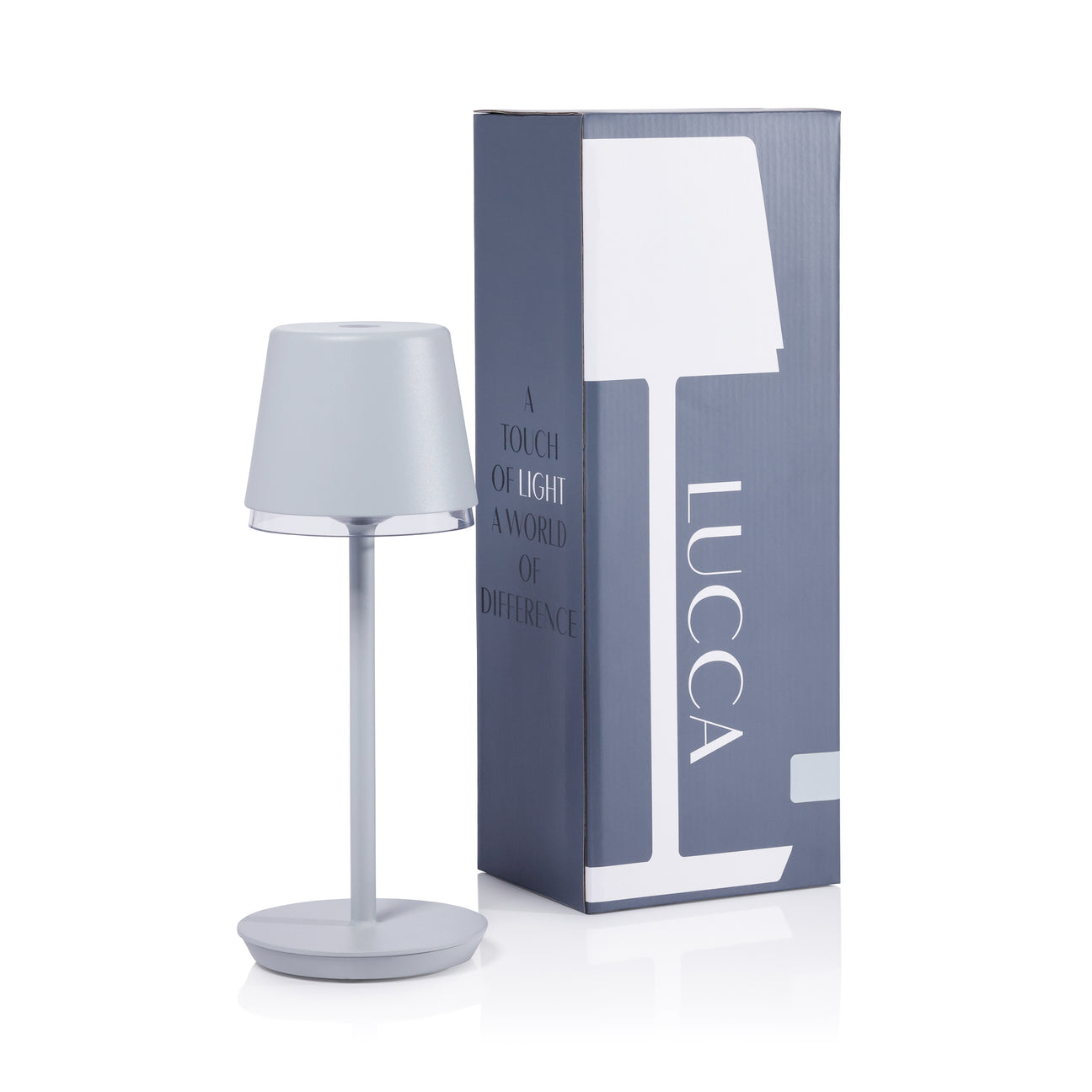 LUCCA Rechargeable Table Light - Light Gray - by Carlyle Avenue
