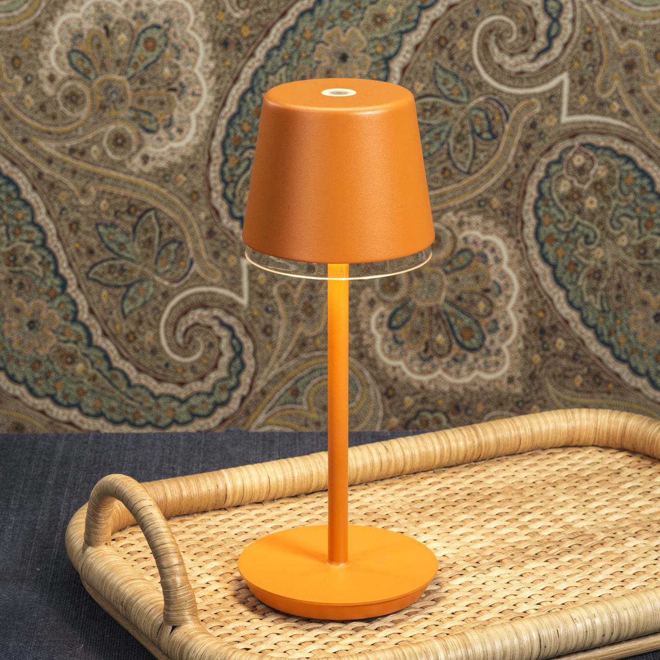 LUCCA Rechargeable Table Light - Deep Tangerine - by Carlyle Avenue