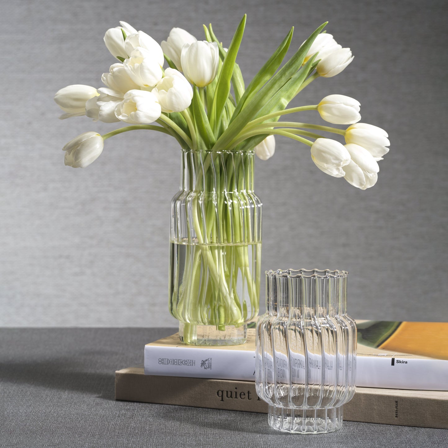 Mimo Clear Optic Glass Vase - Vases by Carlyle Avenue