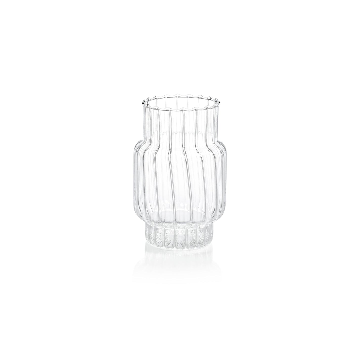 Mimo Clear Optic Glass Vase - Vases by Carlyle Avenue