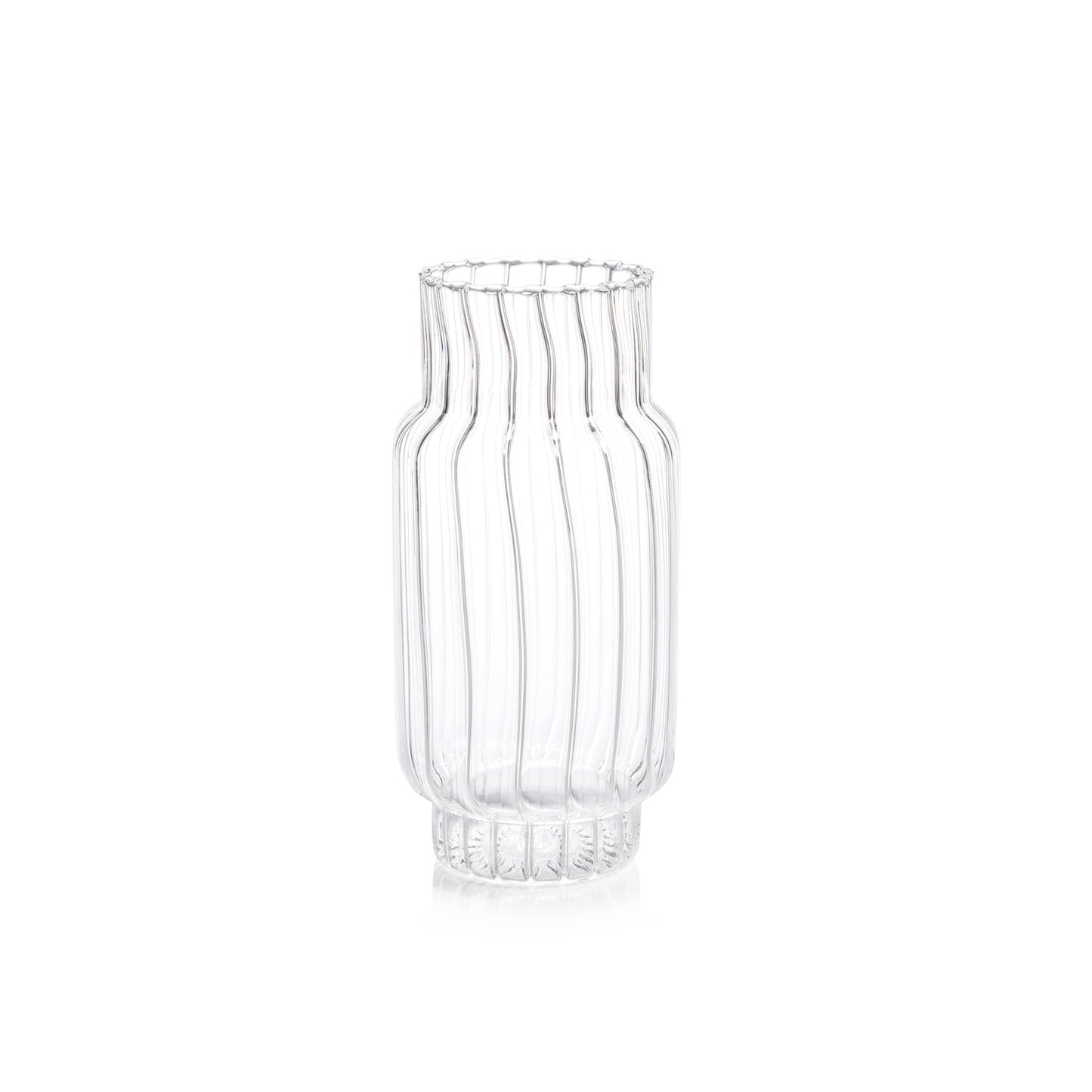Mimo Clear Optic Glass Vase - Vases by Carlyle Avenue