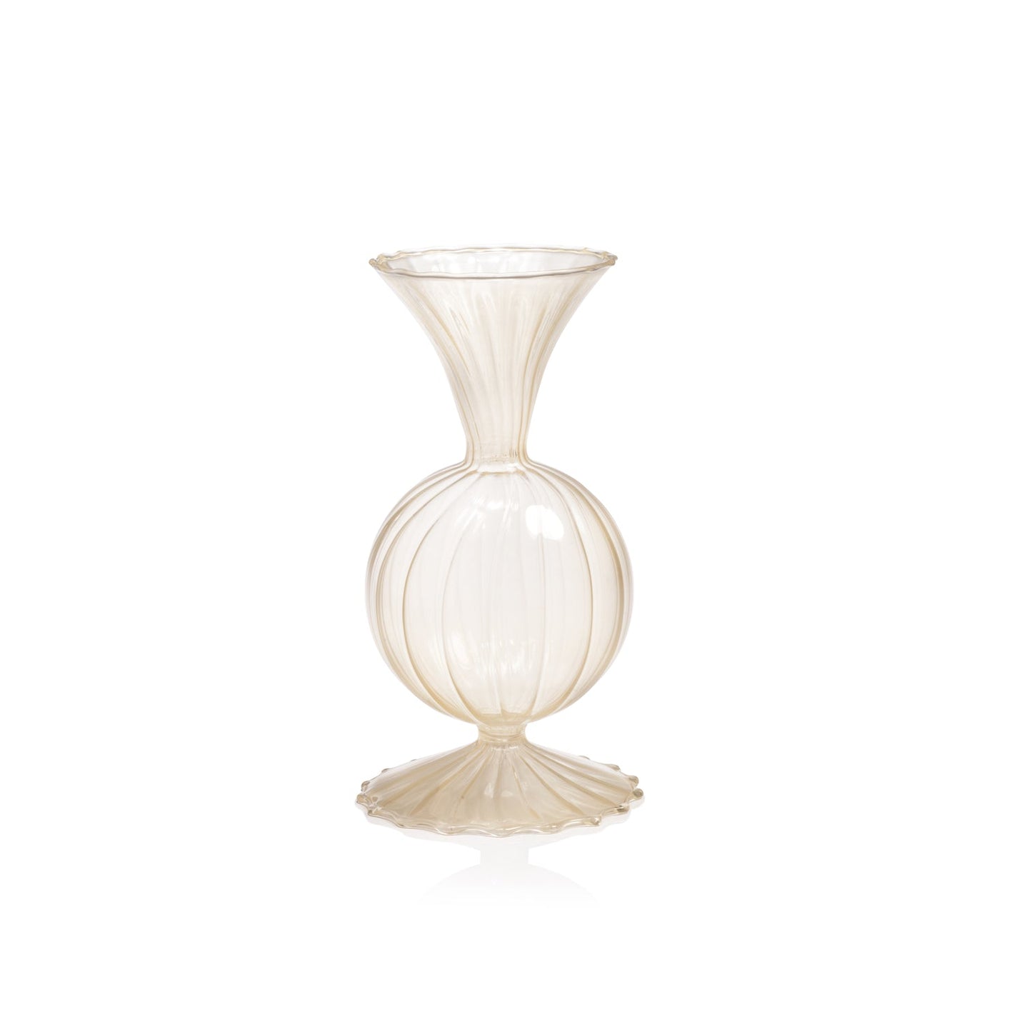 Treviso Piccola Glass Vase - Yellow Cloud - Vases by Carlyle Avenue